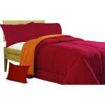 Couette couette bx unie couleur bordeaux - orange double face hiver 350 gr. avec federa arredo simple ...