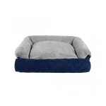 Mediawave store - couffin depliable double fonction panier pour chien doux 112x55x18 couleur: bleu