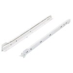 Coulisse � galets 30kg blanc cr�me sortie simple 450mm - blum - cou230450bc
