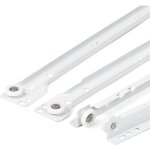 Coulisse tiroir 400 mm - lot de 2 (1 paire) rails pour tiroir coulissants, en blanc, syst�me de glissi�re ...