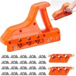 Coupe - bordure pour plaques de pl�tre - outil de chanfreinage � 45� et 60� avec 20 lames de rechange ...