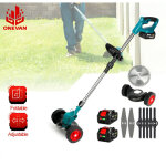 Coupe bordures sans fil 18v 125mm poigne rglable coupe - herbe - 2 batteries 1 chargeur et 8 lames