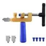 Coupe - carreaux manuel 2 en 1 avec 3 lames en acier au tungst�ne, 8 pieds pour la maison, les fen�tres, ...