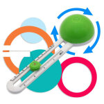 Coupe - cercle de papier, coupe - carton rond r�glable, carte de v?ux, artisanat, outil de coupe