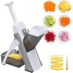 Rhg coupe frite professionnel, acier inoxydable decoupe frite avec 2 lames de rechange, coupe frites ...