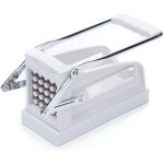 Coupe - frites professionnel, plastique et acier inoxydable, 23, 5 x 10, 5 x 12 cm, blanc