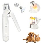 Coupe - griffes et broyeur 2 en 1 pour animaux de compagnie avec double lumi�res led, rechargeable par ...