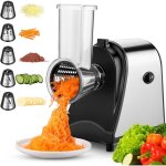 Coupe - l�gumes �lectrique en acier inoxydable, r�pe � fromage �lectrique 250w, robot multifonction avec ...