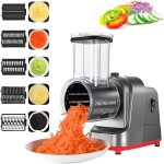 Coupe - légumes électrique, hachoir automatique avec récipient, coupe - légumes et râpe pour la cuisine, ... Coupe - légumes électrique, hachoir automatique avec récipient, coupe - légumes et râpe pour la cuisine, ...