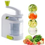 Coupe - l�gumes multifonction 4 en 1, lames de rechange non d�montables, r�pe � fromage rotative avec ...