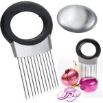 Coupe - oignon, aide � la coupe, support � oignons en acier inoxydable, adapt� pour couper les pommes ...
