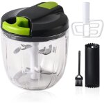 Coupe - oignons manuel, hachoir � oignons de 900 ml avec 5 lames en acier inoxydable et m�langeur manuel, ...