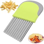 Coupe - pommes de terre inox � vagues - d�coupe - l�gumes multifonction pour frites, salades et pr�parations ...