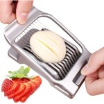 Coupe - tomates en aluminium robuste, fil d'acier inoxydable, coupe - ?ufs multifonction pour fruits ...
