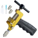 Coupe - verre manuels, 2 en 1 outils de coupe coupe carrelage, ensemble de 5 pi�ces coupe verre diamant ...