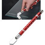 Coupe - verre portatif de type roue avec poign�e antid�rapante pour coupe de verre de 3 � 15 mm (rouge) ...