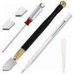 Coupe - verre professionnel en alliage avec 3 lames - goutte d'huile et tournevis de 2 � 20 mm - pour ...