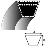 Courroie a49 castelgarden 35061424 / 0, 35061423 / 0 f72