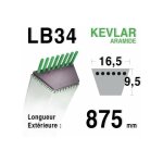 Courroie lb34 - 16, 5 mm x 875 mm