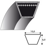 Courroie tondeuse ggp, castelgarden 35063800 pour 484tr