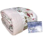 Courtepointe tyrolienne kot  dis. heart holly made in italy pur coton 2 places