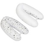 Viking choice - coussin d'allaitement - coussin de grossesse - 100% coton - avec ficelles - 145 cm - ...