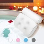 Coussin de bain, oreiller de bain avec ventouses, ergonomique home appui - t�te oreiller pour baignoire ...