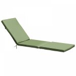Coussin bain de soleil polyester vert cactus 186x53x5 cm