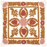 Coussin brod� sienna 45x45cm - atmosphera cr�ateur d'int�rieur