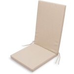 Coussin pour chaise avec dossier chillvert ganda 115x45x4, 5 cm camel dhoussable