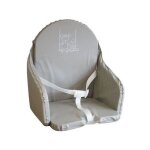 Coussin chaise haute sangles gris perle - looping