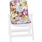 Coussin de chaise de jardin housse de chaise pliant dossier de fauteuil floral - violet