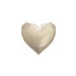 Coussin coeur effet satin - 37 x 37 cm - dor - livraison gratuite