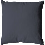 Coussin déhoussable 60 x 60 cm lola 100% coton coloris gris fonce Coussin déhoussable 60 x 60 cm lola 100% coton coloris gris fonce