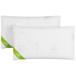 Oreillers visco�lastiques blanc nalui paquet 2 (70x38 cm), fermet� moyenne