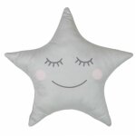 Ac - deco - coussin - forme �toile - 44 x 37 cm - gris - livraison gratuite