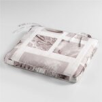Douceur d'intrieur - coussin galette de chaise assise 43 x 37 x 5 cm clarte blanc