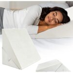 Relax4life - coussin de lecture mousse � m�moire de forme et surface flanelle, oreiller de lecture id�al ...