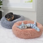 Coussin lit apaisant chat rose 60 cm