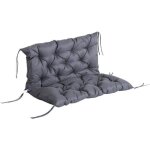 Coussin matelas assise dossier pour banc de jardin balancelle canap� grand confort 100 x 98 x 8 cm gris ...