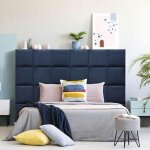 Decoon - coussin mural velours bleu nuit - 30 x 30