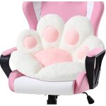 Coussin pattes chat 70x60cm wei�, mignon, chaise / canap�, d�coration ext�rieur / int�rieur, doux