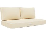 Coussins salon jardin premium d�houssable 100x50cm jaune beurre