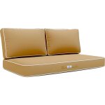 Coussins salon jardin premium d�houssable 100x50cm moka