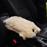 Coussins de si�ge auto, tapis d'accoudoir en fourrure de lapin r�sistants � l'hiver, tapis d'accoudoir ...