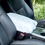 Coussins de si�ge auto, tapis d'accoudoirs de voiture en fourrure de lapin pour l'hivertapis d'accoudoir ...