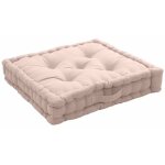Coussin de sol garni - 50 x 50 cm - 100 % coton - vieux rose