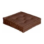 Coussin de sol uni chocolat - 50x50cm - chocolat