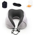 Coussin de voyage, oreiller de voyage mousse à mémoire de forme, coussin de support cervical pour avion ... Coussin de voyage, oreiller de voyage mousse à mémoire de forme, coussin de support cervical pour avion ...