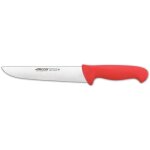 Couteau de boucherie arcos couleur - prof 291722 en acier inoxydable nitrum et mango polypropylne rouge ...